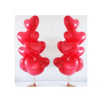 Фонтаны из воздушных шаров - сердечек